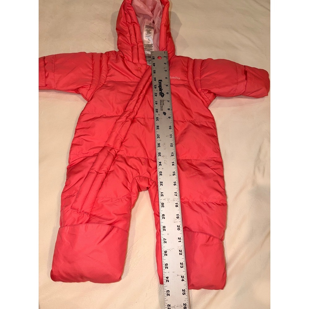 Columbia Snuggly Bunny Down Bunting Pink One Piece Snowsuit 12 Months (717) - Picture 4 of 5